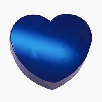 Blue heart box isolated over white background