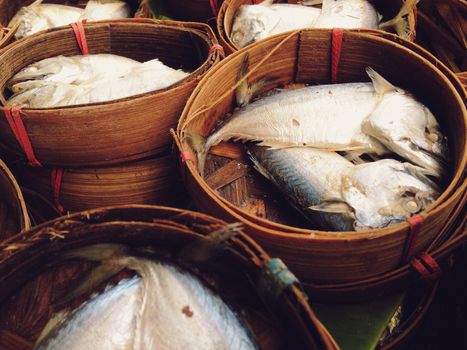 Mackerel fish in local market, Thailand