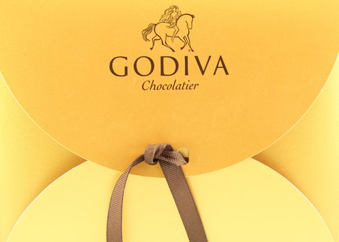 FRISCO, TX / USA - February 6, 2014: Godiva Chocolatier was established in Brussels, Belgium in 1926 and is now an international company. In addition to chocolates, Godiva sells other products such as truffles, coffee, cocoa and various gift baskets.