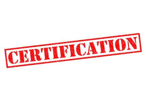 CERTIFICATION red Rubber Stamp over a white background.