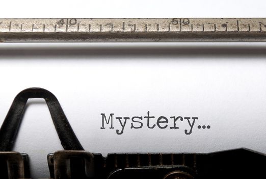 Mystery printed on a typewriter 