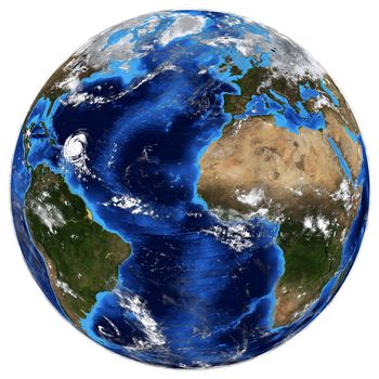 Photorealistic Earth. Elements of this image are furnished by NASA
