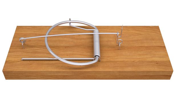Mousetrap. Isolated render on a white background