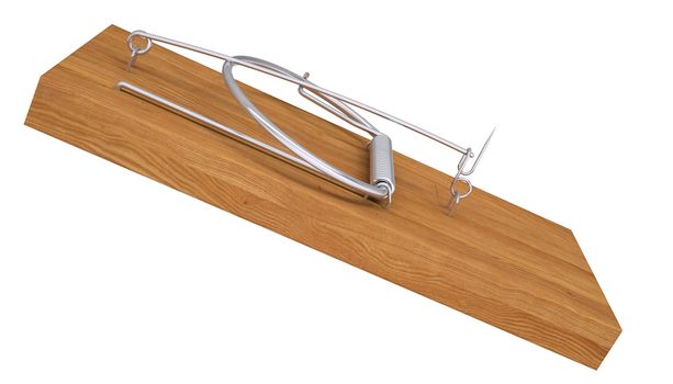 Mousetrap. Isolated render on a white background