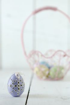 Spring Easter Holiday Themed Still Life Scene in Natural Light