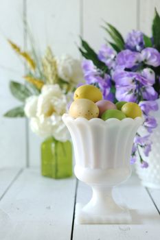 Spring Easter Holiday Themed Still Life Scene in Natural Light