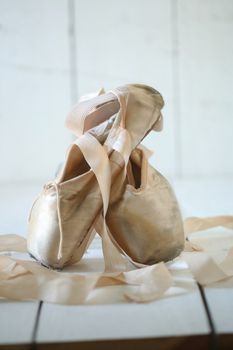 Romantic Posed Pointe Shoes in Natural Light 