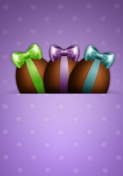 illustration of chocolate eggs for Happy Easter