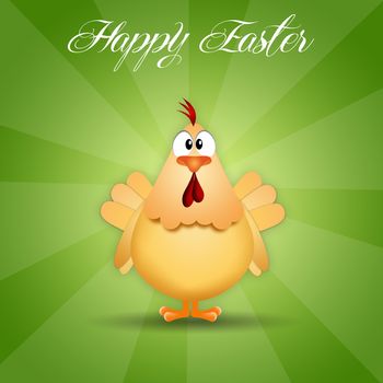 illustration of hen for Happy Easter
