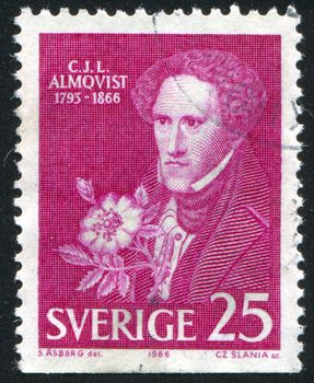 SWEDEN - CIRCA 1966: stamp printed by Sweden, shows Almqvist and Wild Rose, circa 1966
