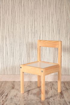 an empty chair in a room