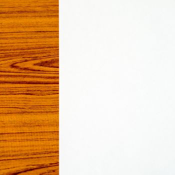 white paper on wood background