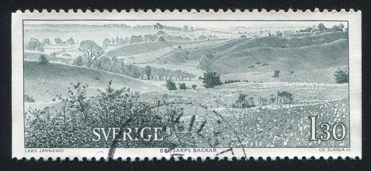 SWEDEN - CIRCA 1978: stamp printed by Sweden, shows Brosarp Hills, circa 1978