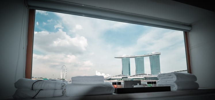 SINGAPORE-MARCH 31: The Marina Bay Sands Resort Hotel on Mar 31, 2011 in Singapore. It is an integrated resort and the worlds most expensive standalone casino property at S$8 billion.