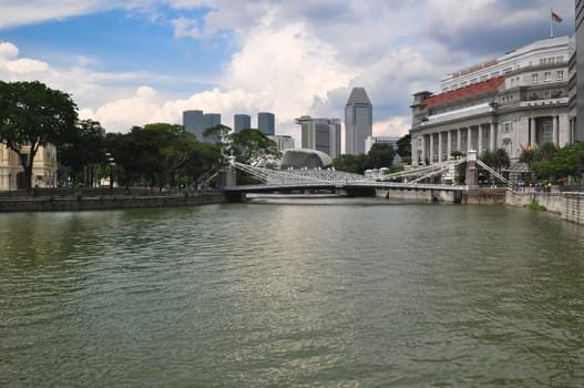 Singapore city skyline finacial district