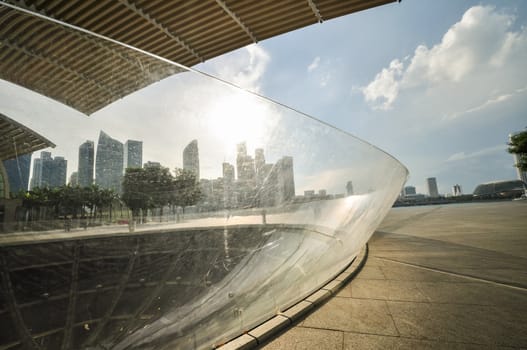 Singapore city skyline finacial district