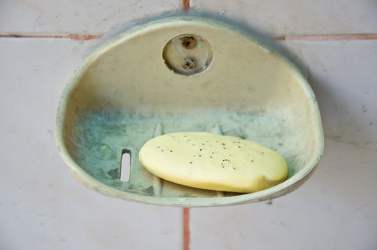 old yellow soap and dirty