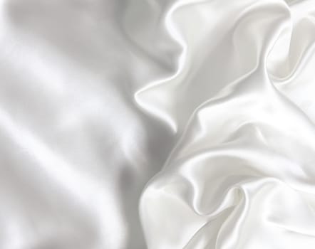 Smooth elegant white silk can use as wedding background 