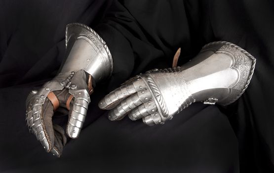 Knight's metal glove. Element protective armor