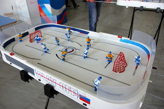 Ice hockey board game at Russian Olympic Team fans house XXII Winter Olympic Games Sochi 2014, Russia