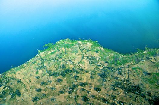 aerial image of tanzania