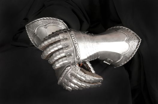 Knight's metal glove. Element protective armor