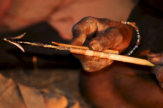 handmade arrow making from Tanzania