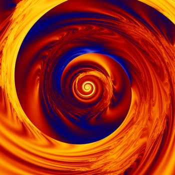 An illustration of a vortex of colors