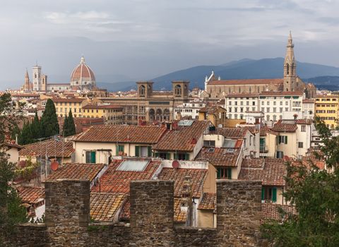 Florence city view from Piazzale Michelangelo, Italy.