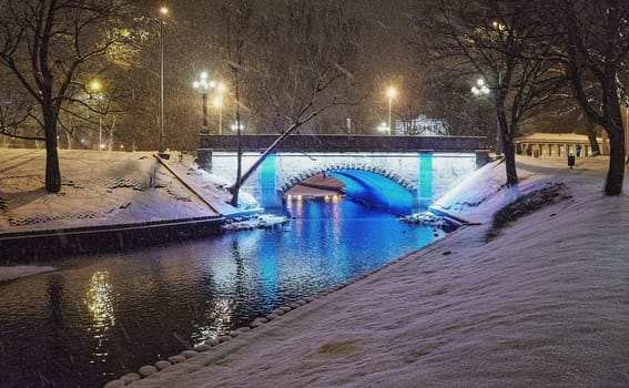 The channel in Riga near Opera theatre