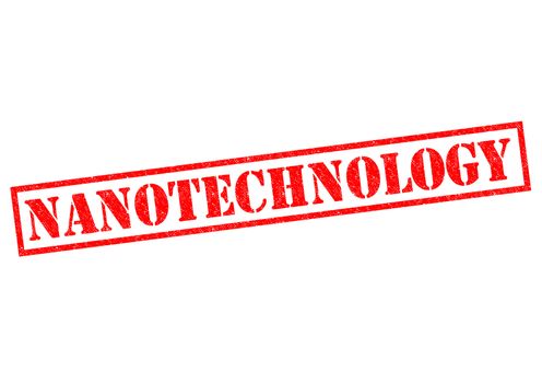 NANOTECHNOLOGY red Rubber Stamp over a white background.