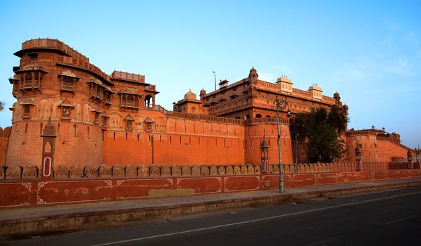 Junagarh Fort in city of Bikaner rajasthan state in india