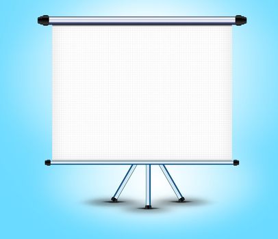 white graph screen projector horizontal frame stand