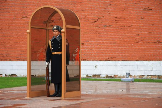 The tomb of the Unknown Soldier at the wall of Kremlin
