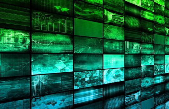 Multimedia Technology Background as a Art Concept