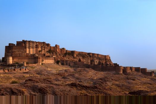 Meherangarh Fort in the beautiful city of jodhpur in rajasthan state in indi