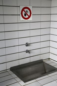 Public lavatory at a French Rest Area