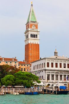 Bell Tower and Doge's Palace on San Marco sqaure, Venice, Italy