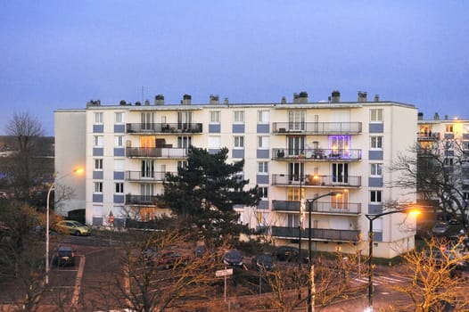 City center of Saint-Cyr, French town in the Paris region in the department of Yvelines