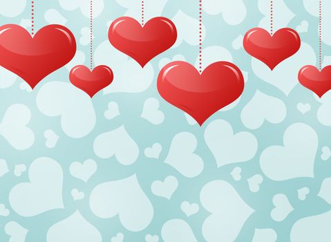 Abstract background of hearts. The concept of Valentine's Day