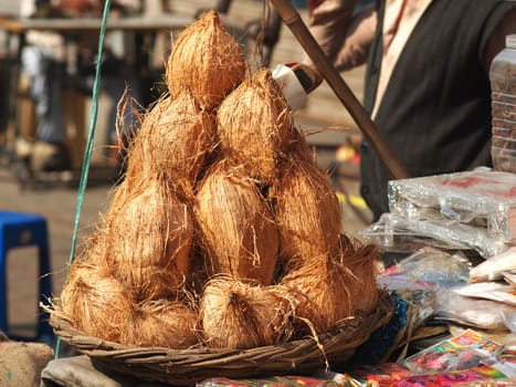 coconuts seling on the open market      