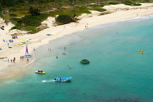A beutiful beach in the caribbean