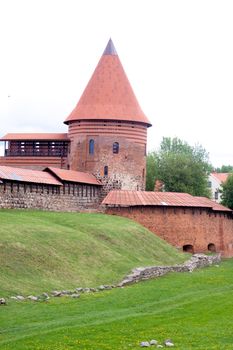 A part of Kaunas castle in the park in Lithuania
