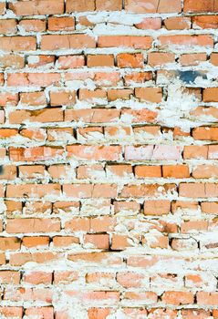 Background of red brick wall pattern texture