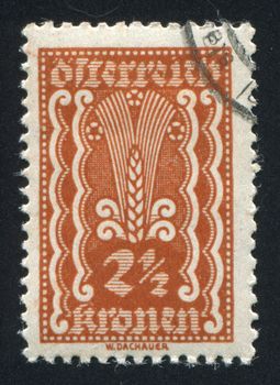 AUSTRIA - CIRCA 1921: stamp printed by Austria, shows ornament, circa 1921