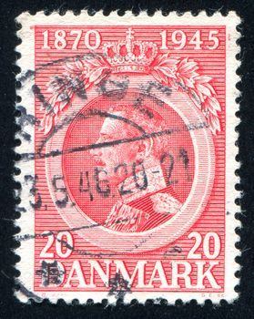 DENMARK - CIRCA 1945: stamp printed by Denmark, shows Christian X, circa 1945