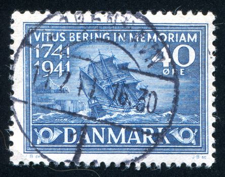 DENMARK - CIRCA 1941: stamp printed by Denmark, shows Bering Ship, circa 1941