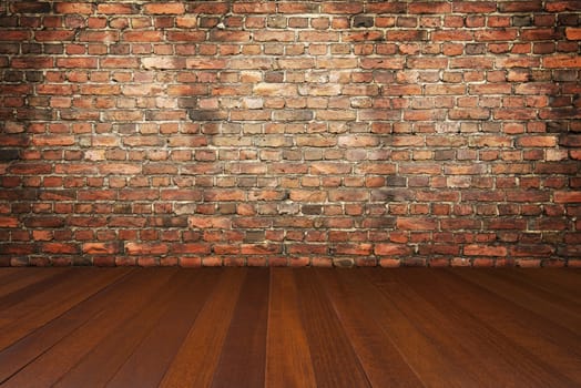 Room with brick wall 