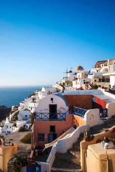 Oia Santorini Greece famous with romantic and beautiful sunsets