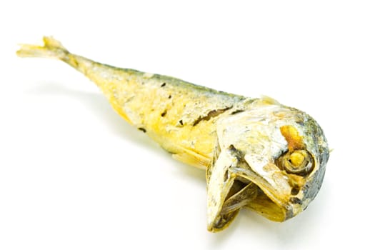 Fried fish isolated on white